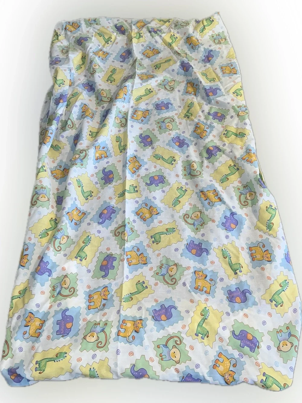 🔴Vintage Baby Animal Print Crib Fitted Sheet Elastic Corners Multicolor